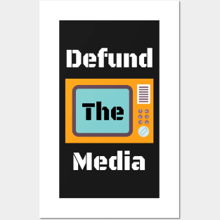 Retro Vintage Defund The Media Posters and Art
